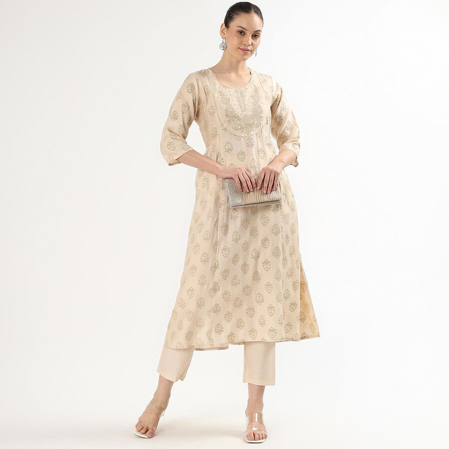 Ladies' Ethnic Set, ऑफ व्हाइट, large image number null