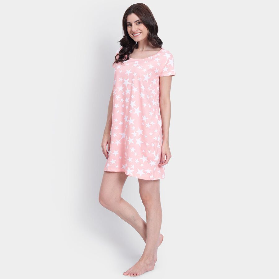 Ladies' Nighty, हल्का गुलाबी, large image number null