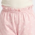 Girls Pink Regular Fit Heart Print Bloomer, हल्का गुलाबी, small