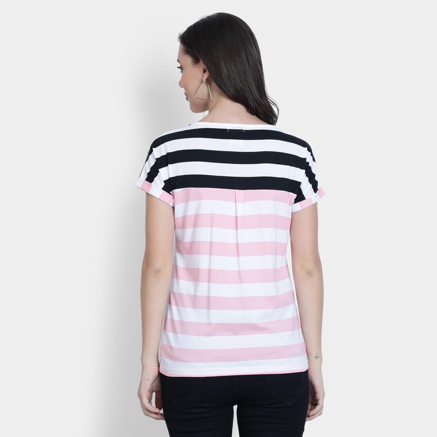 Ladies'  Stripes Top, गुलाबी, large image number null