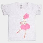 Girl's T-Shirt, Melange Mid Grey, small image number null
