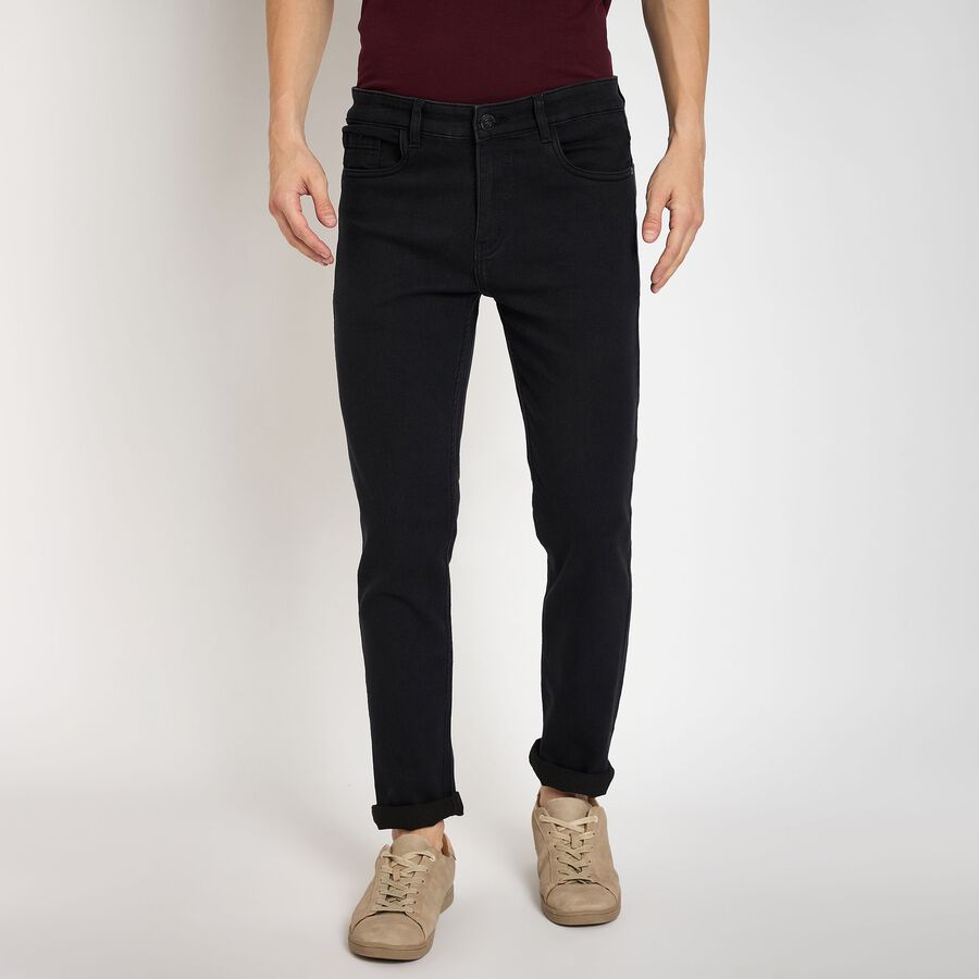 Men's Slim Fit Jeans, Black, large image number null