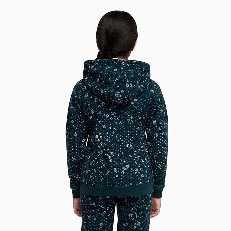 Girls' Sweatshirt, Dark Green, large image number null