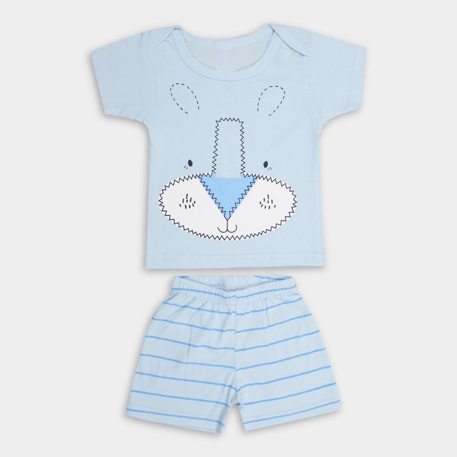Infant Boys' 100% Cotton Baba Suit , Light Blue, large image number null