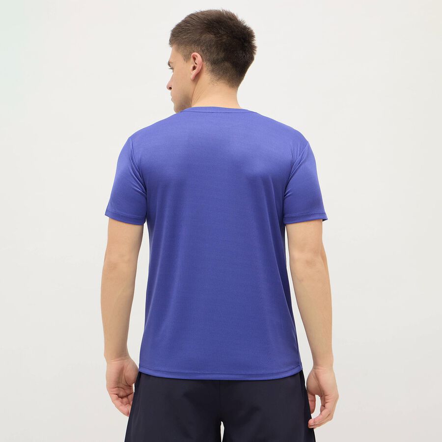 Men's Rich Royal Blue Crew Neck Athleisure Drifit T-Shirt, Royal Blue, large