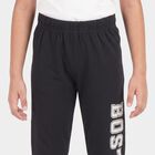 Boys' Navy Blue Straight Fit Typography Printed Cotton Blend Pyjama, नेवी ब्लू, small