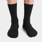 Men's Crew Length Pack of 2 Socks ( Grey, Black ), Black, small