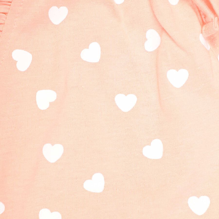 Girls All Over Print Shorts, Peach, large image number null