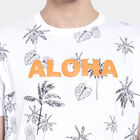 All Over Print Round Neck T-Shirt, सफ़ेद, small image number null