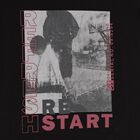 Boys Jet Black Crew Neck Graphic Printed T-Shirt, Black, small image number null