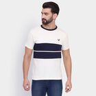 Men's 100% Cotton Round Neck Half Sleeves T-Shirt , ऑफ व्हाइट, small