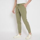Men's Slim Fit Casual Trousers , हल्का हरा, small image number null