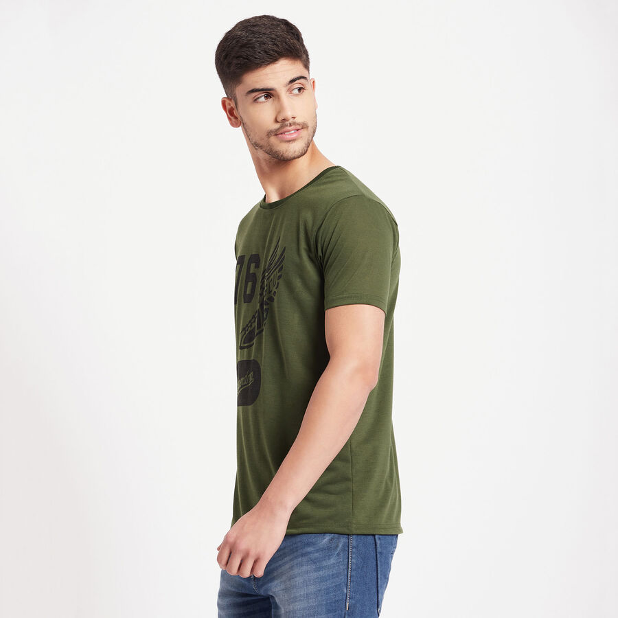 Round Neck T-Shirt, Olive, large image number null