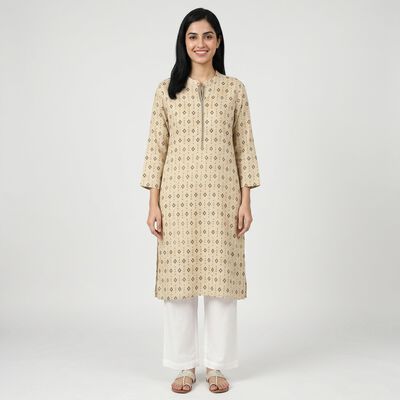 Women's Beige Kurta
