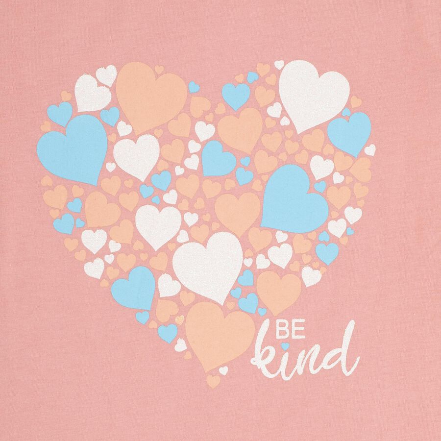 Girls' 100% Cotton T-Shirt , गुलाबी, large image number null