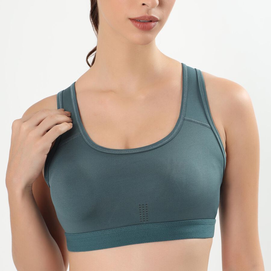 Ladies' Sports Bra, गहरा हरा, large image number null