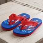 Kids Blue Graphic Flip-Flop Slippers, नीला, small