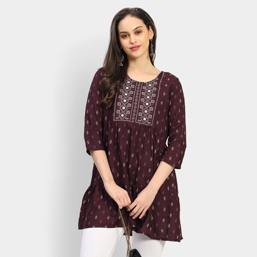 Ladies' Kurti , वाइन, large image number null
