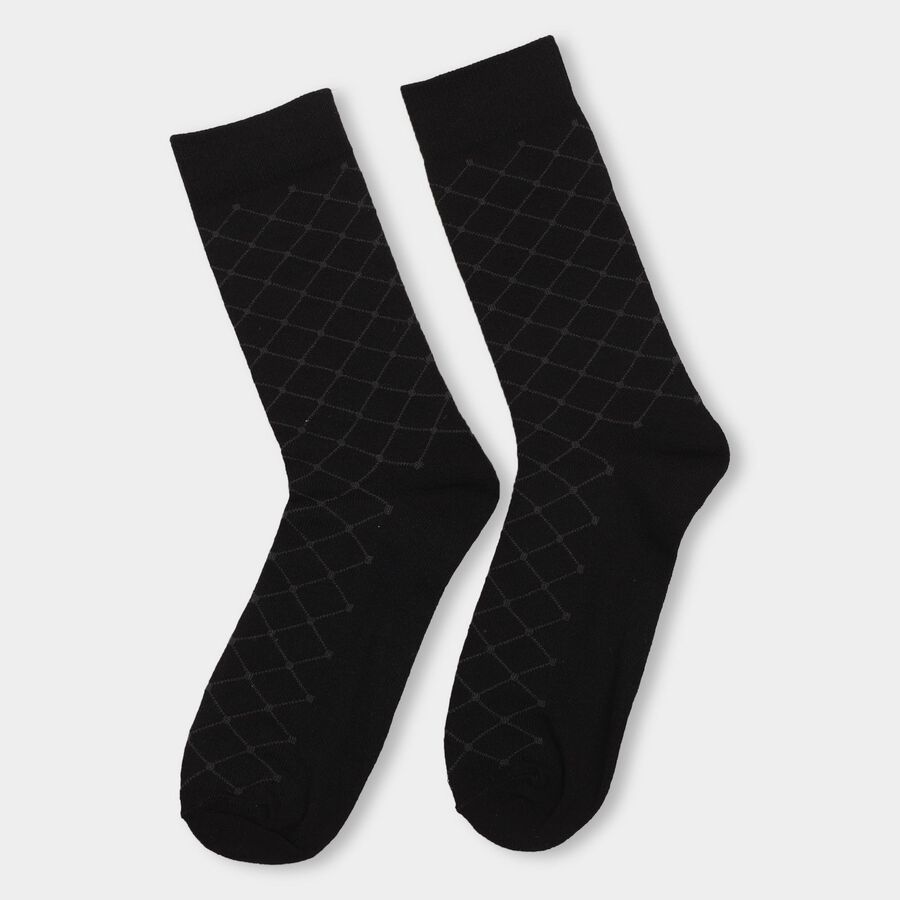 Men's Socks (Pack of 2), काला, large image number null