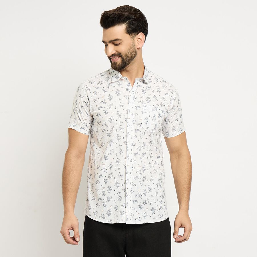 Men's 100% Cotton Casual Shirt , White, large image number null