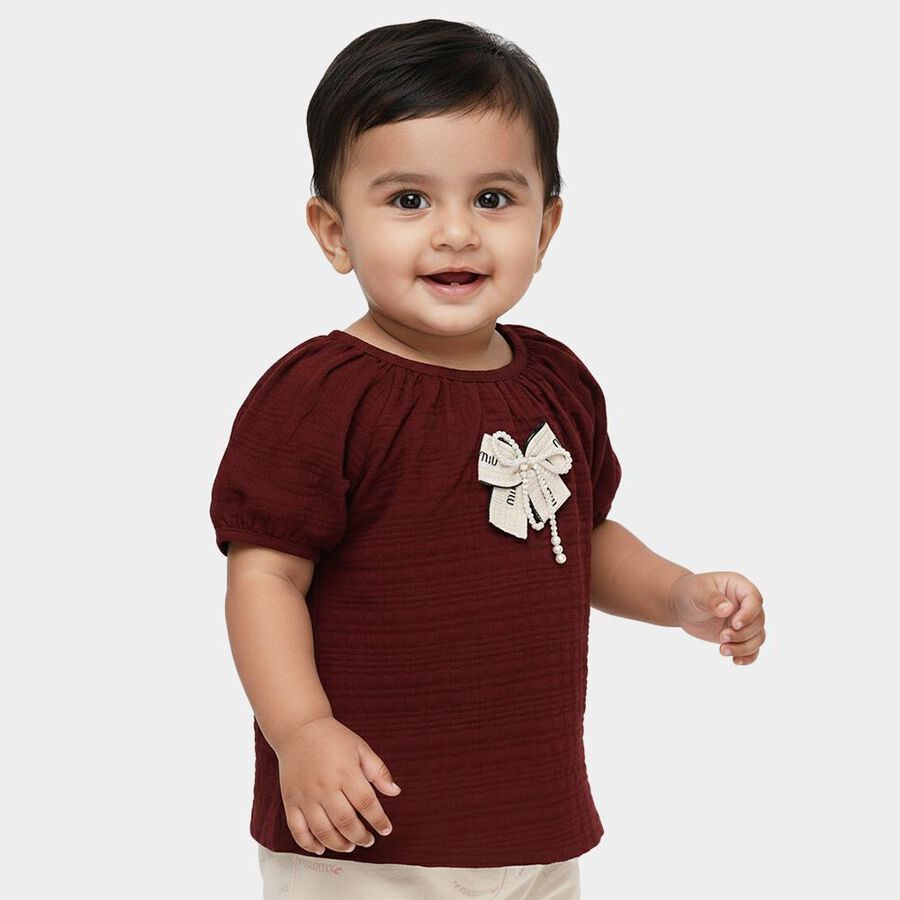 Girls' T-Shirt, Wine, large image number null