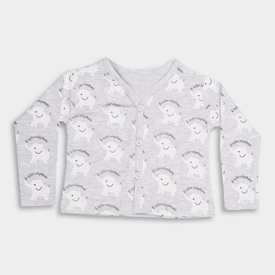 Infants' Light Grey V-Neck Casual T-Shirt