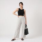 Women's Cream Regular Fit Palazzos, ऑफ व्हाइट, small