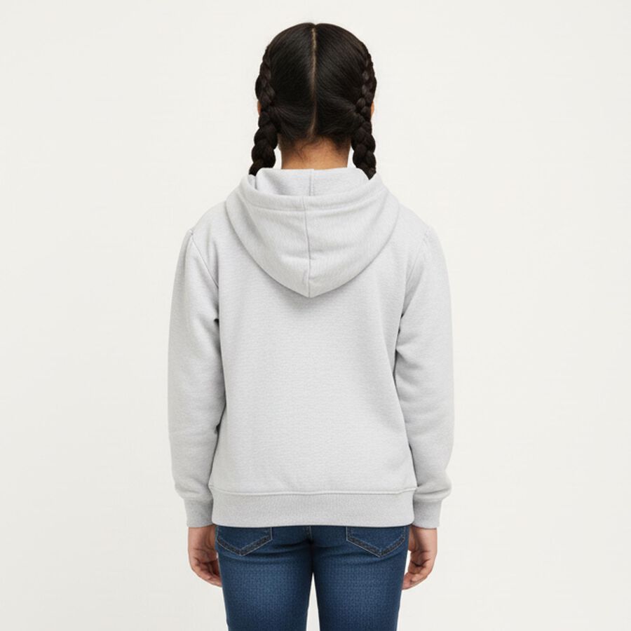 Girls' Sweatshirt, Light Grey, large image number null