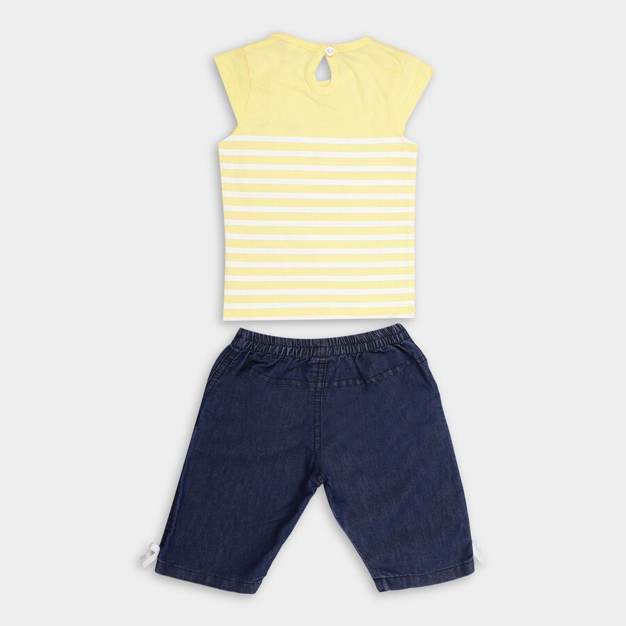Infants'100% Cotton Capri Set, Yellow, large image number null