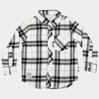 Boys White Cotton Long Sleeve Collared Shirt, White, small