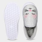 Girls Grey Slip-On Casual Shoes, Grey, small