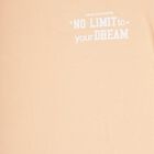 Boys' Peach Round Neck Placement Printed T-Shirt, Peach, small image number null