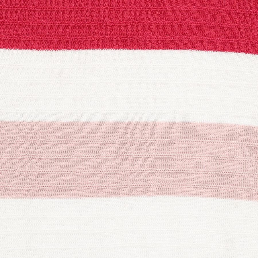 Girls' Multicolor Crew Neck Casual Pullover, रानी (फ्यूशिया), large image number null