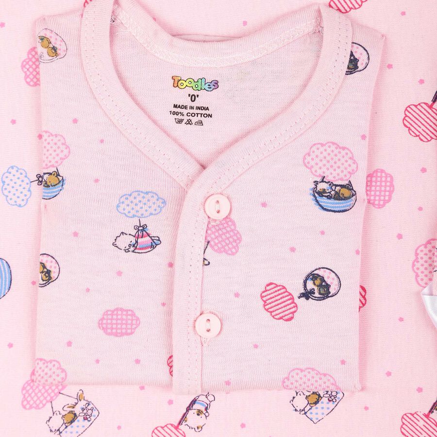 Infants Cotton Printed Baby Gift Set, Pink, large image number null