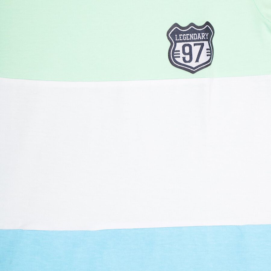Boys' 100% Cotton Half Sleeves T-Shirt , Light Green, large image number null