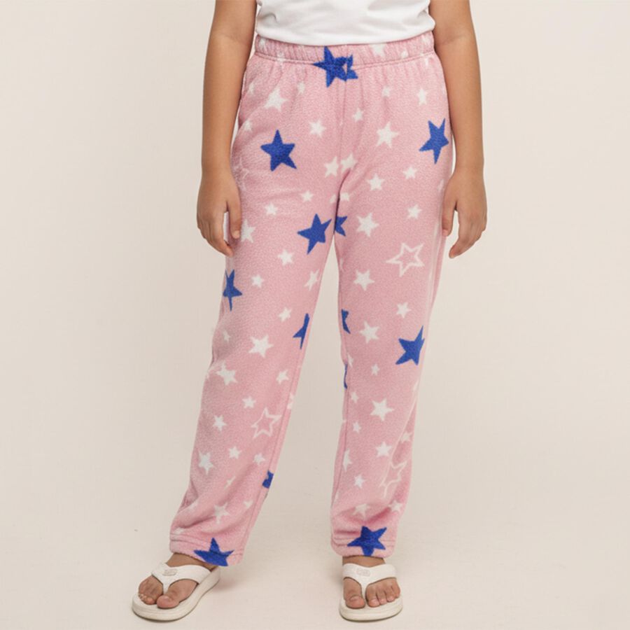 Girls' Winter Pyjama, हल्का गुलाबी, large image number null