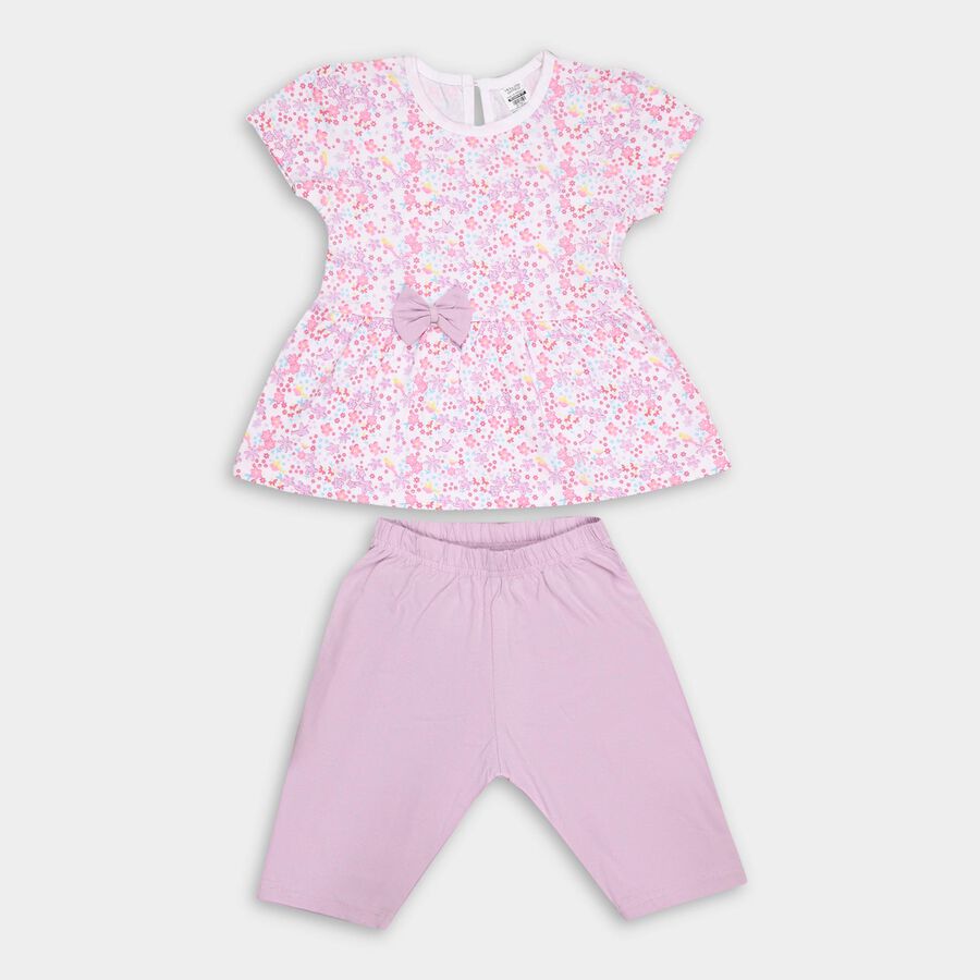 Infants' 100% Cotton Capri Set , White, large image number null