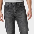 Men's Dark Grey Straight Fit Faded Jeans, गहरा ग्रे, small