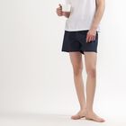 Men's 100% Cotton Boxers, नेवी ब्लू, small