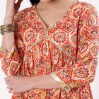 Women's Yellow Printed Ethnic Set, Yellow, small