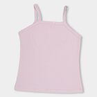 Girls' Pastel Pink Cotton Square Neck Casual Vest, Lilac, small image number null