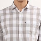 Men's 100% Cotton Regular Collar Casual Shirt , हल्का ग्रे, small image number null