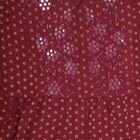 Girls' Bright Coral Pink Round Neck 3/4 Sleeve Blouse, Wine, small image number null