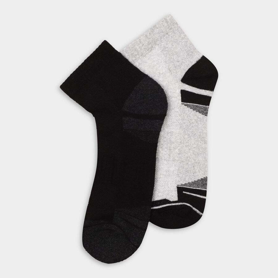 Men's Socks (Pack of 2), Melange Light Grey, large