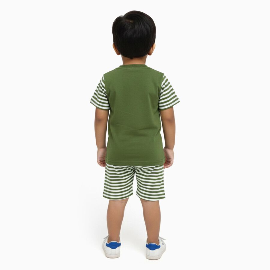 Infants' 100% Cotton Baba Suit, ओलिव, large image number null
