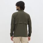 Men's Muted Olive Zip Athleisure Jacket, ओलिव, small image number null
