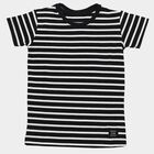 Boys Black Round Neck Casual T-Shirt, काला, small