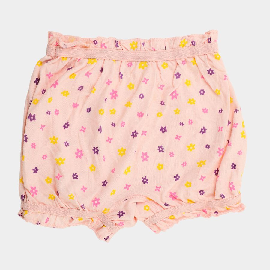 Girls' Pink Regular Fit Polka Dot Bloomers, हल्का गुलाबी, large