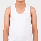 Boys Green Cotton Round Neck Vest, Light Green, small