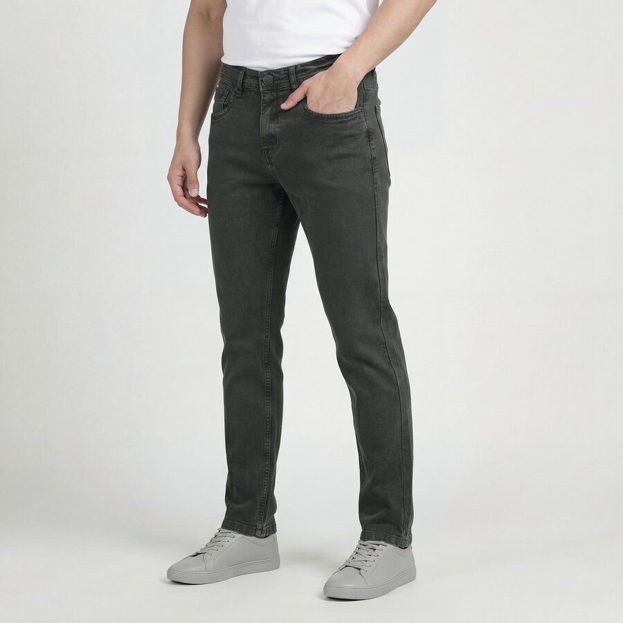 Men's Oilve Slim Fit Jeans, Olive, large